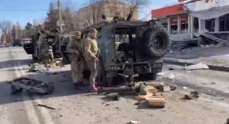 У Харкові знищено ворожі бронеавтомобілі/Фото: скрін У Харкові знищено ворожі бронеавтомобілі