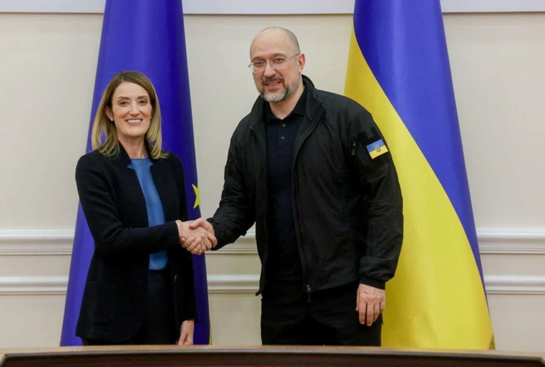 Шмигаль зустрівся у Києві з президенткою Європарламенту: обговорили конфіскацію російських активів