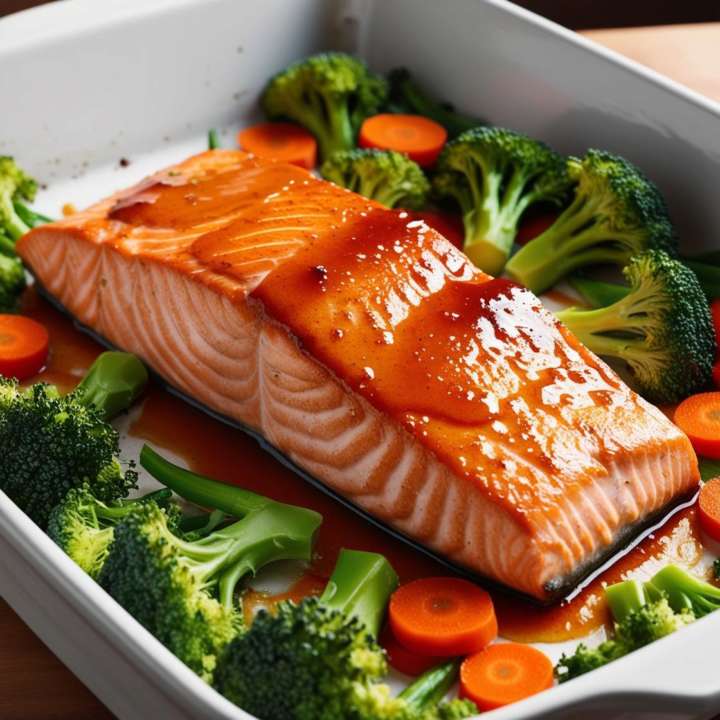 Смачнючий лосось у медовому соусі  з овочами: і смачно, і корисно