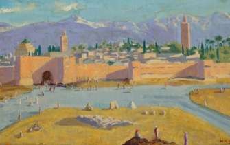 Картина була написана в 1943 році, і її ціна побила всі рекорди серед робіт Черчілля (Фото: twitter.com/Christie's) Пейзаж
