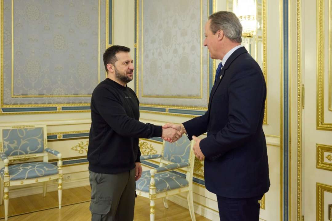 Зеленський зустрівся з міністром закордонних справ Великої Британії/Фото: Офіс президента Зеленський зустрівся в Києві з главою МЗС Великої Британії Кемероном