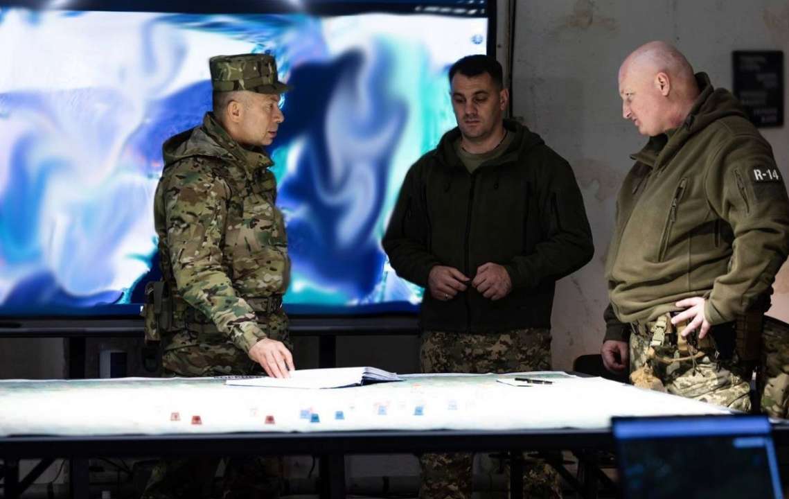 Сирський доповів про роботу на Сумщині та курщині. Фото: Генштаб ЗСУ Сирський