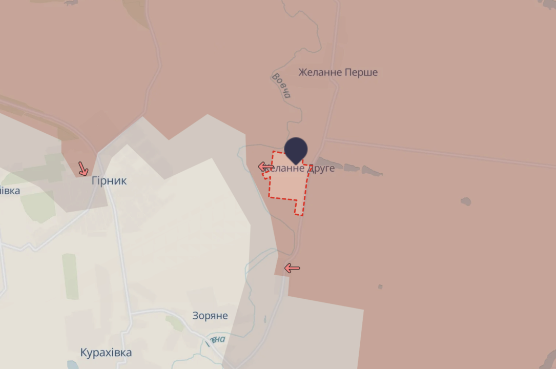 Ворог зміг витіснити наші підрозділи з села Бажане Друге/Фото: DeepState На Курахівському напрямку ситуація стабільно складна – командир відділення 24 ОШБ "Айдар"