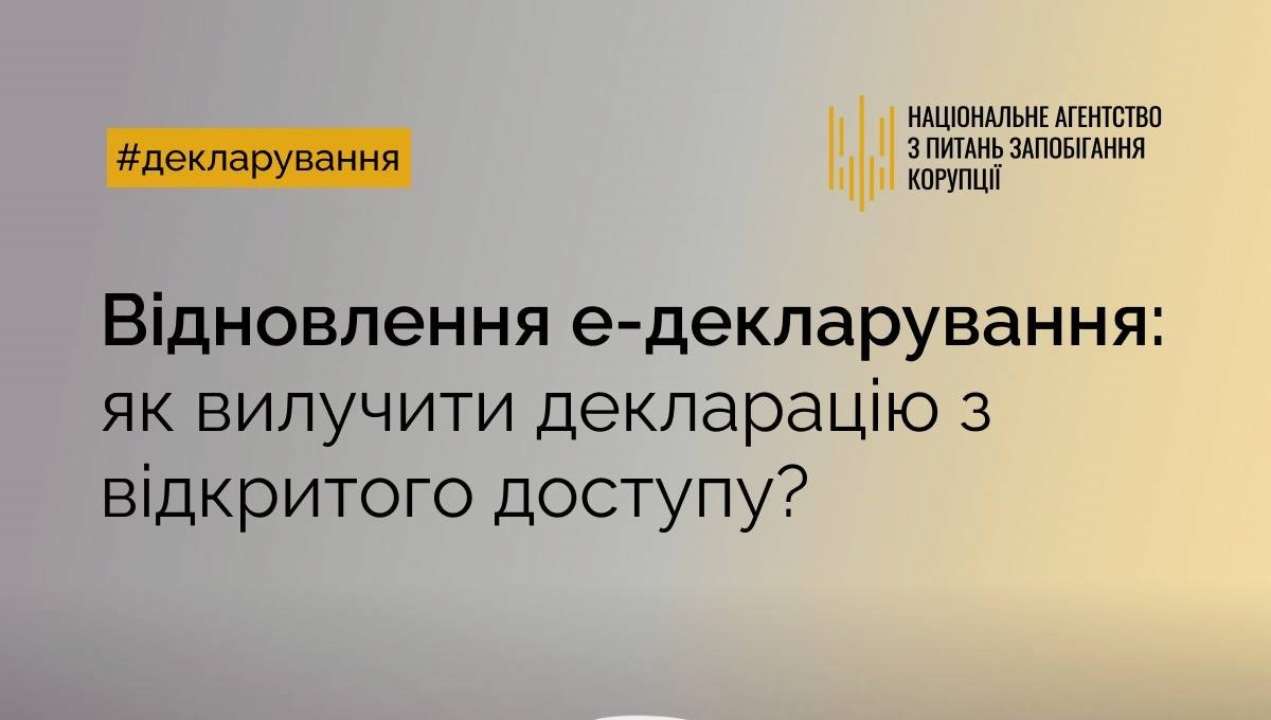 Чиї декларації можна вилучити з відкритого доступу та як це зробити