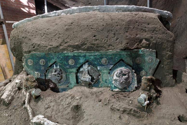 Античная церемониальная колесница (Фото: Archaeological Park of Pompeii) Колесница