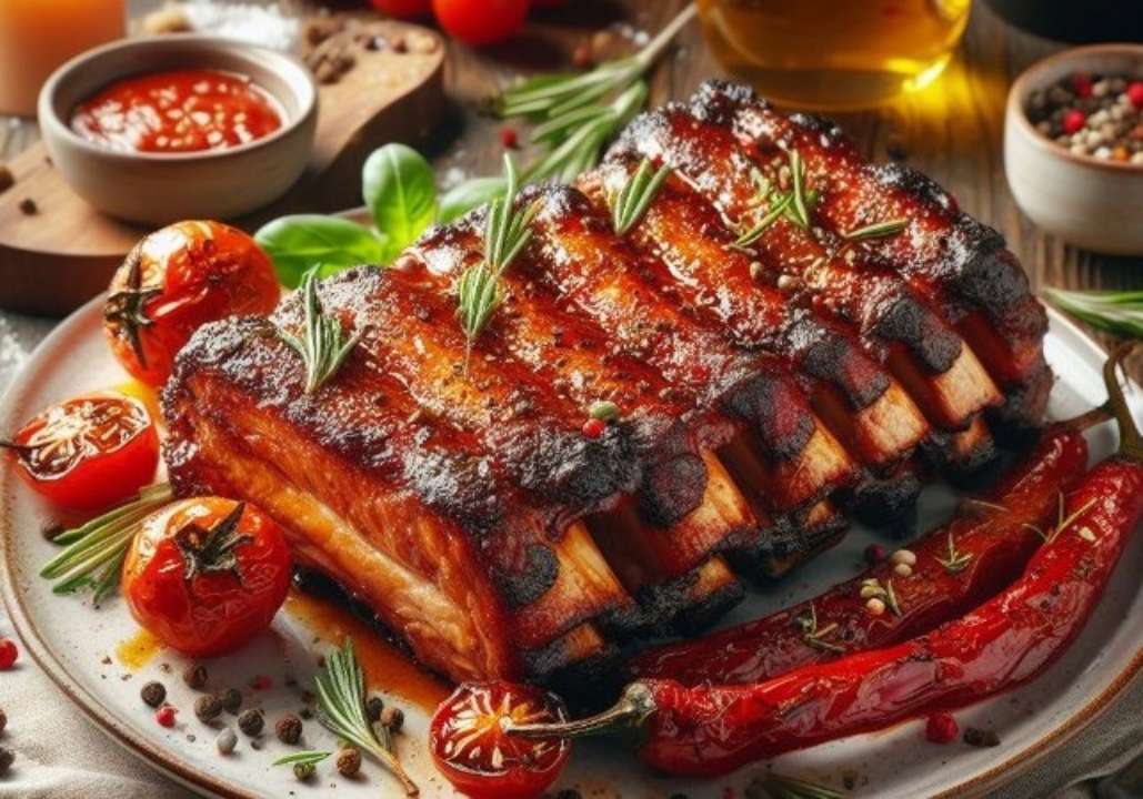 Соковиті ароматні реберця в духовці / Фото: Bing Соковиті ароматні реберця в духовці