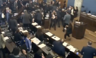 В Грузии прямо в парламенте началась драка В Грузии началась драка прямо в парламенте: рассматривали "закон об иноагентах"