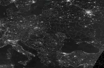 Україна під час "блекауту"/Фото: NASA NASA