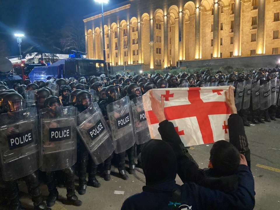 Опозиція знову підбиває людей на протести в Грузії / Фото: Тбілісі Чат Грузія/Telegram Протест у Грузії