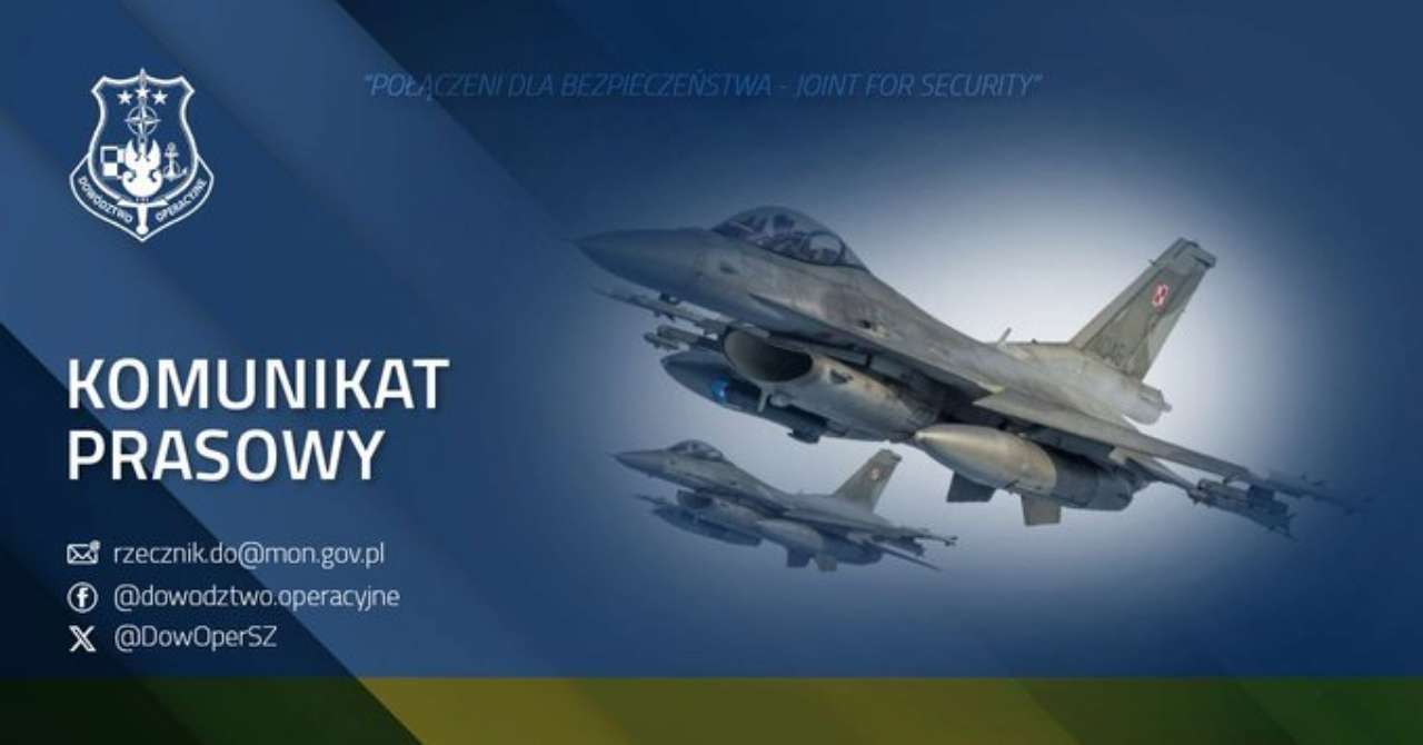 В Польше подняли авиацию из-за массированного удара рф по Украине/Фото: DowOperSZ В Польше подняли авиацию из-за массированного удара рф по Украине