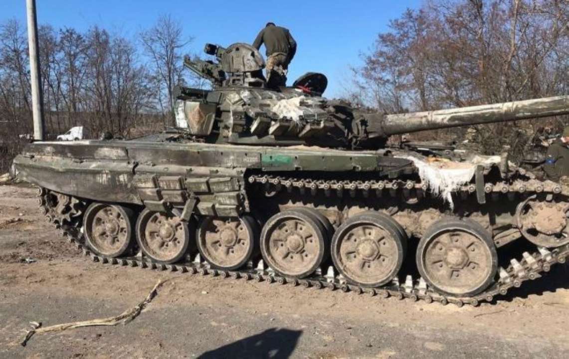 Українські військові захопили російський танк/Фото: Генштаб ЗСУ танк