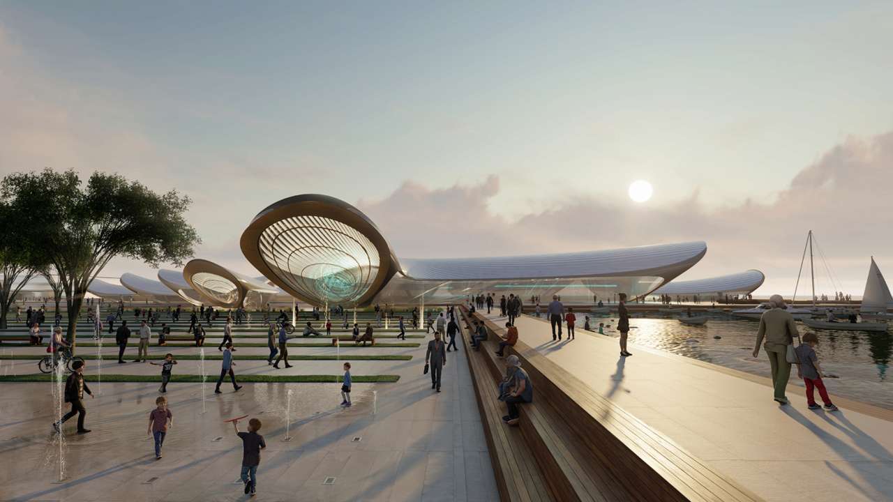 ODESA EXPO 2030: представлен впечатляющий архитектурный проект Всемирной выставки/Изображение: ZHA Проект павильонов Экспо в Одессе