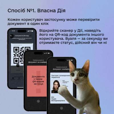 Фото: diia_gov 3 простых способа как проверить документы в Дії: инфографика