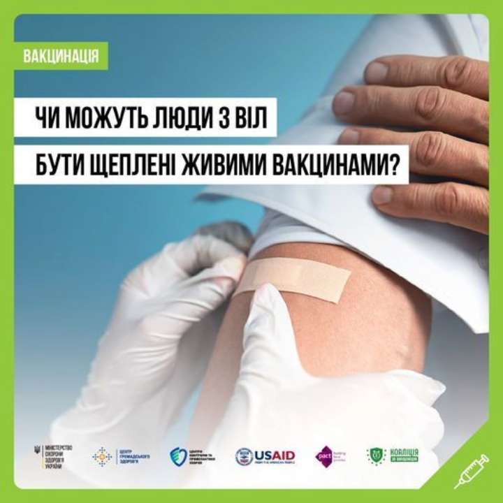 Чи можуть люди, які живуть з ВІЛ бути щеплені живими вакцинами