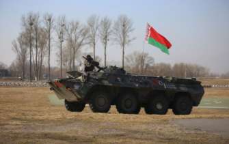 Білорусь заявила про відведення військ від кордонів України/Фото: t.me/modmilby Танк