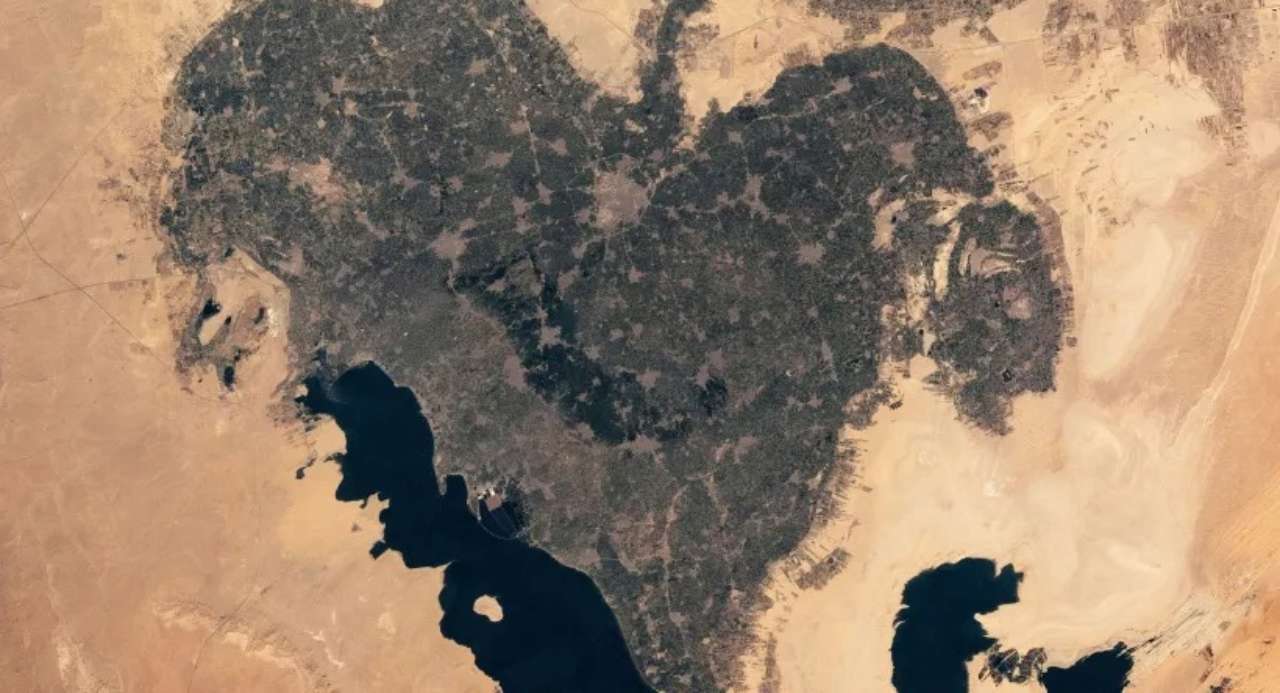 У Єгипті помітили оазис у формі серця/Фото: NASA NASA