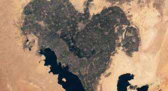 У Єгипті помітили оазис у формі серця/Фото: NASA NASA