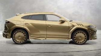 Фото: Mansory Тюнинговая компания Mansory представила полностью золотой Lamborghini Urus. Фото