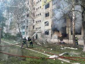 Наслідки атаки на Харківщину/Фото: ДСНС Наслідки атаки на Харківщину/Фото: ДСНС