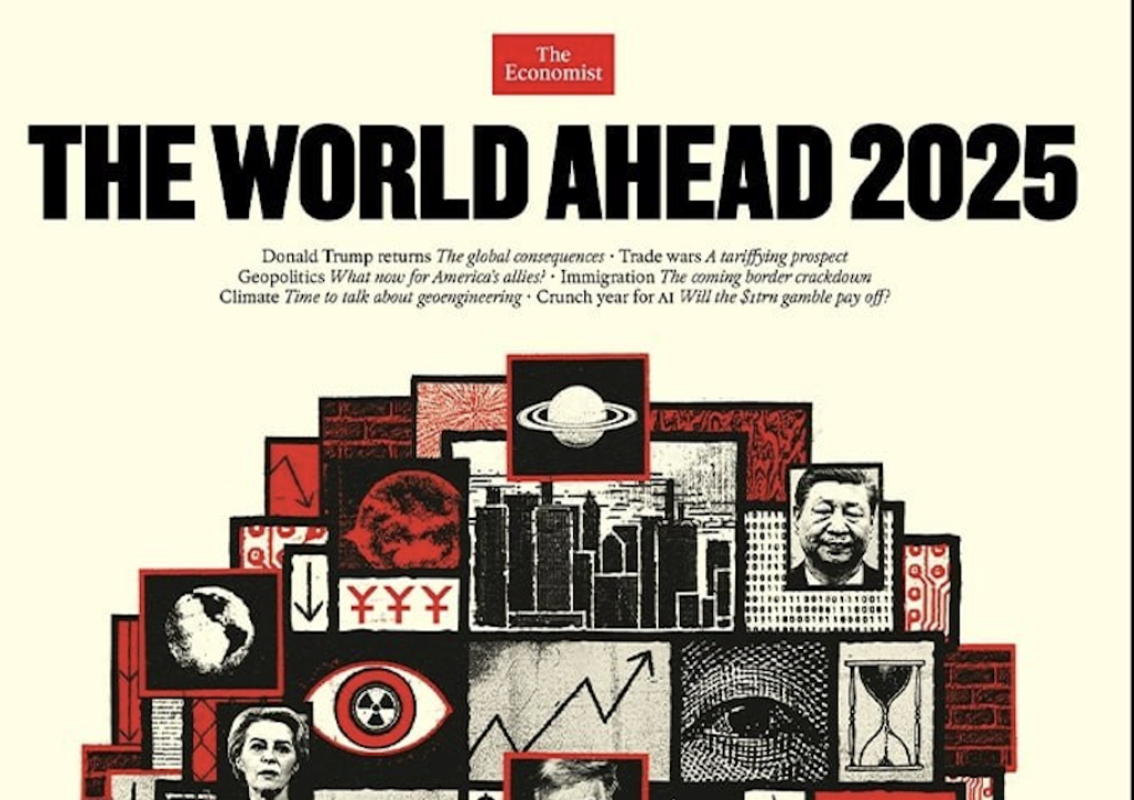 The Economist опублікував щорічну обкладинку-ребус із прогнозом на 2025 рік The Economist опублікував щорічну обкладинку-ребус із прогнозом на 2025 рік