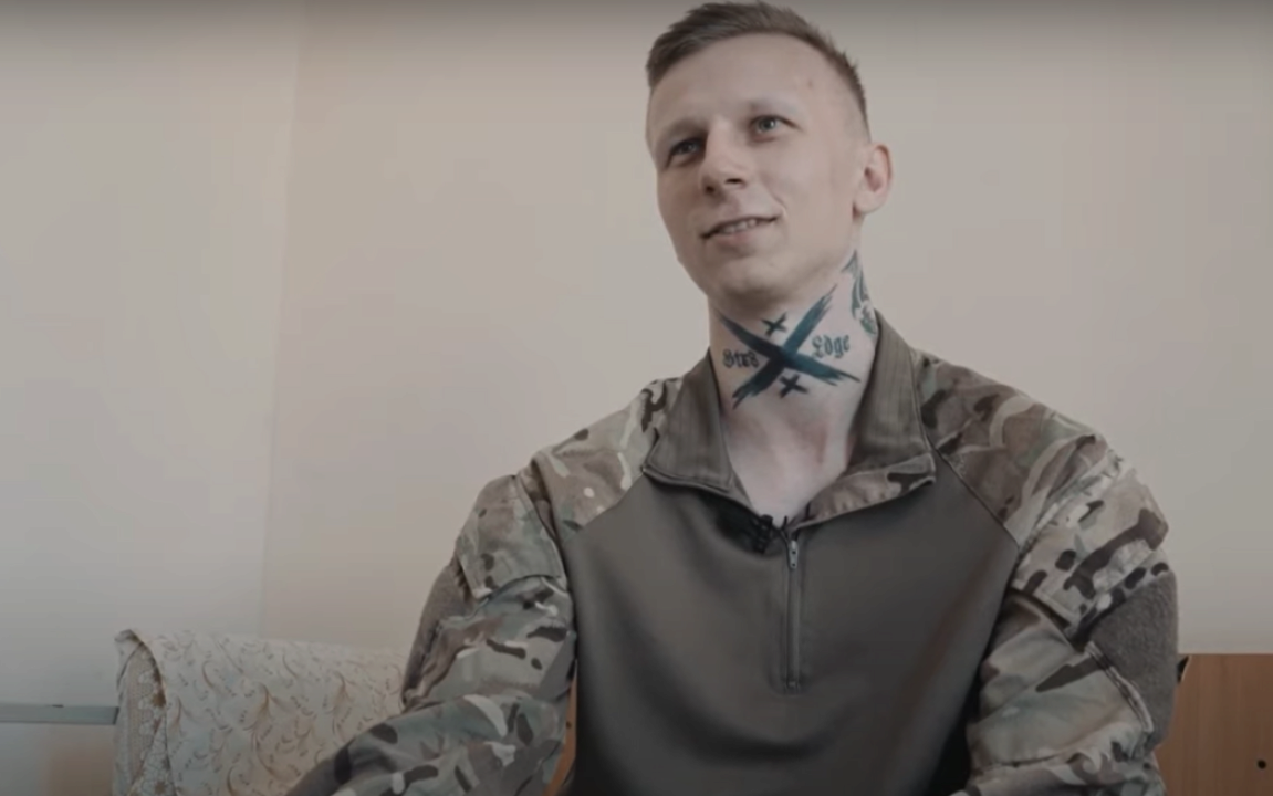 Боец полка "Азов" с позывным "Торк"