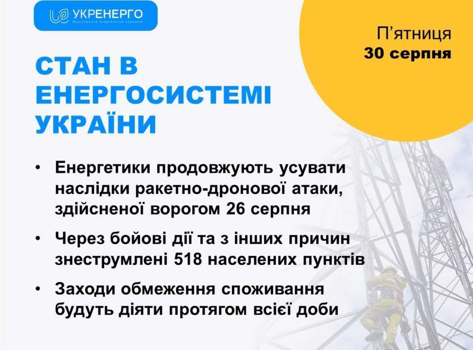 Аварийные отключения введены в Киеве и 16 областях/Фото: Ukrenergo Аварийные отключения введены в Киеве и 16 областях — "Укрэнерго"
