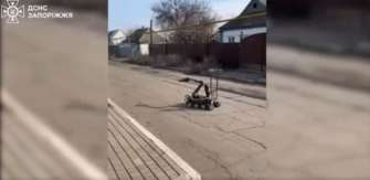 У Запорізькому регіоні знешкодили дрон-камікадзе. Скриншот відео дснс знищила дрон росіян