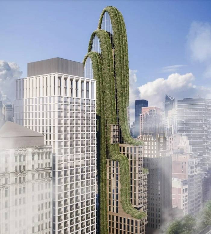 В Нью-Йорке построят энергосберегающий дом с лилиями/Фото: Dezeen В Нью-Йорке построят энергосберегающий дом с лилиями