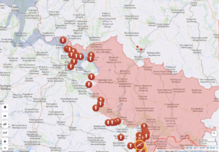 Мапа ситуації на фронтах України 13 серпня/Фото: Liveuamap Мапа ситуації на фронтах України 13 серпня