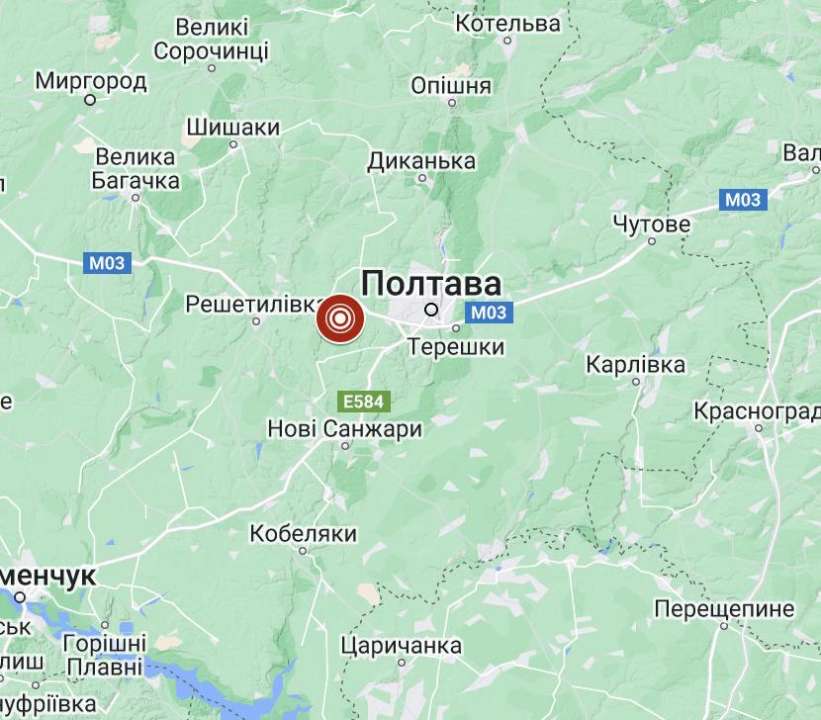 На Полтавщине произошло землетрясение