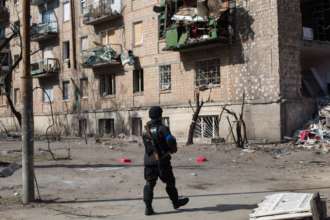 Ирпень освободили от российских террористов/Фото: Getty Images Военный
