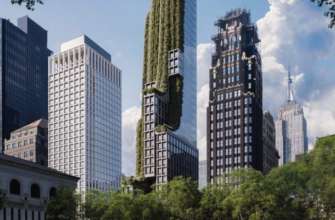 В Нью-Йорке построят энергосберегающий дом с лилиями/Фото: Dezeen В Нью-Йорке построят энергосберегающий дом с лилиями