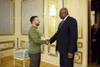 Президент України зустрівся з міністром оборони США/Фото: Офіс президента Володимир Зеленський зустрівся з міністром оборони США Ллойдом Остіном