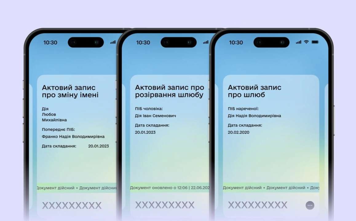 В Дії доступны три новых документа