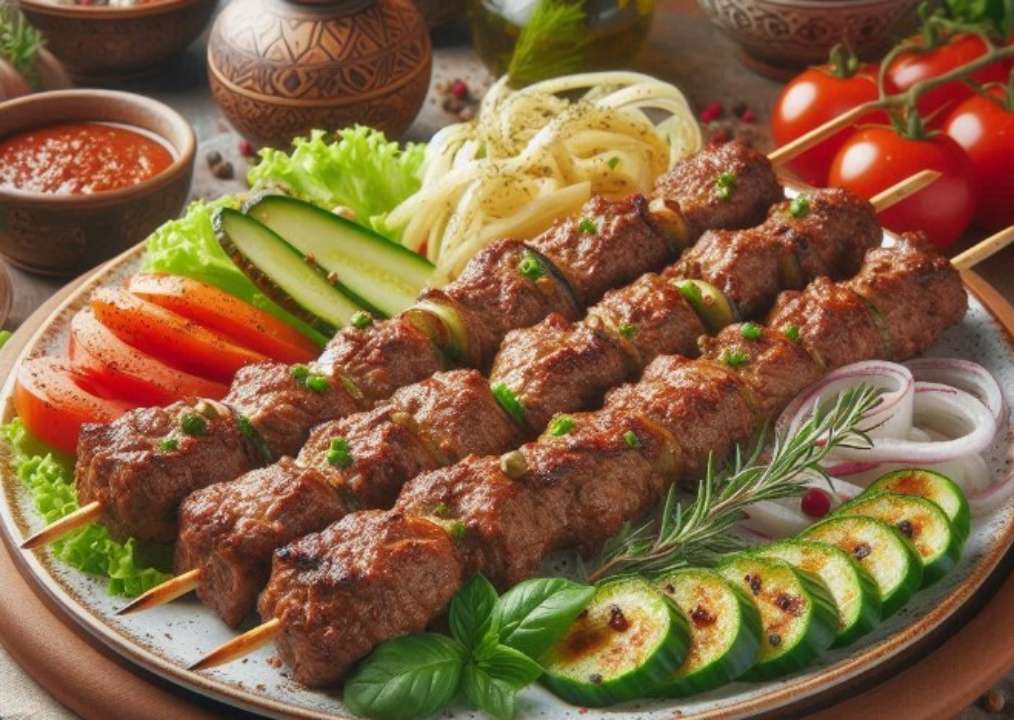 Люля кебаб з індички з аджикою по-аджарськи