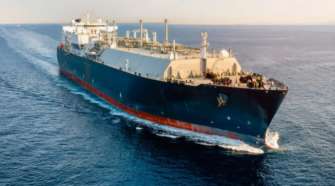 Судно "Gaslog Savannah" зі скрапленим газом для України прибуває у термінал Греції. Фото: ДТЕК скраплений газ Україна