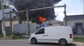 В Херсоне уничтожили военные склады рашистов/Фото: кадр из видео Склад