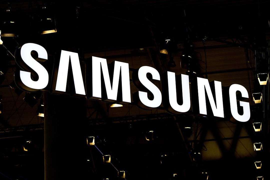 Samsung показала приголомшливий прозорий дисплей/Фото: David Ramos/Getty Images Логотип Samsung