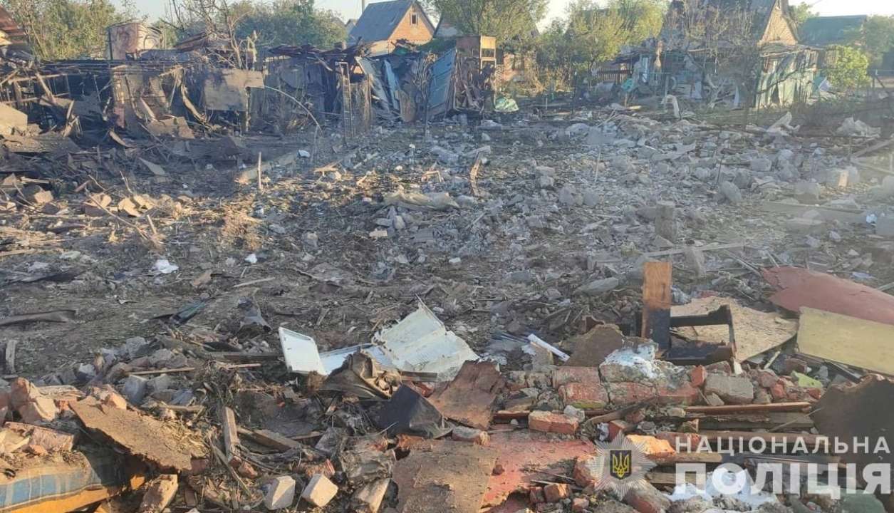 Обстрел россиянами украинских городов 8 сентября 2024 года. Фото: Нацполиция атака 8 сентября 2024 года