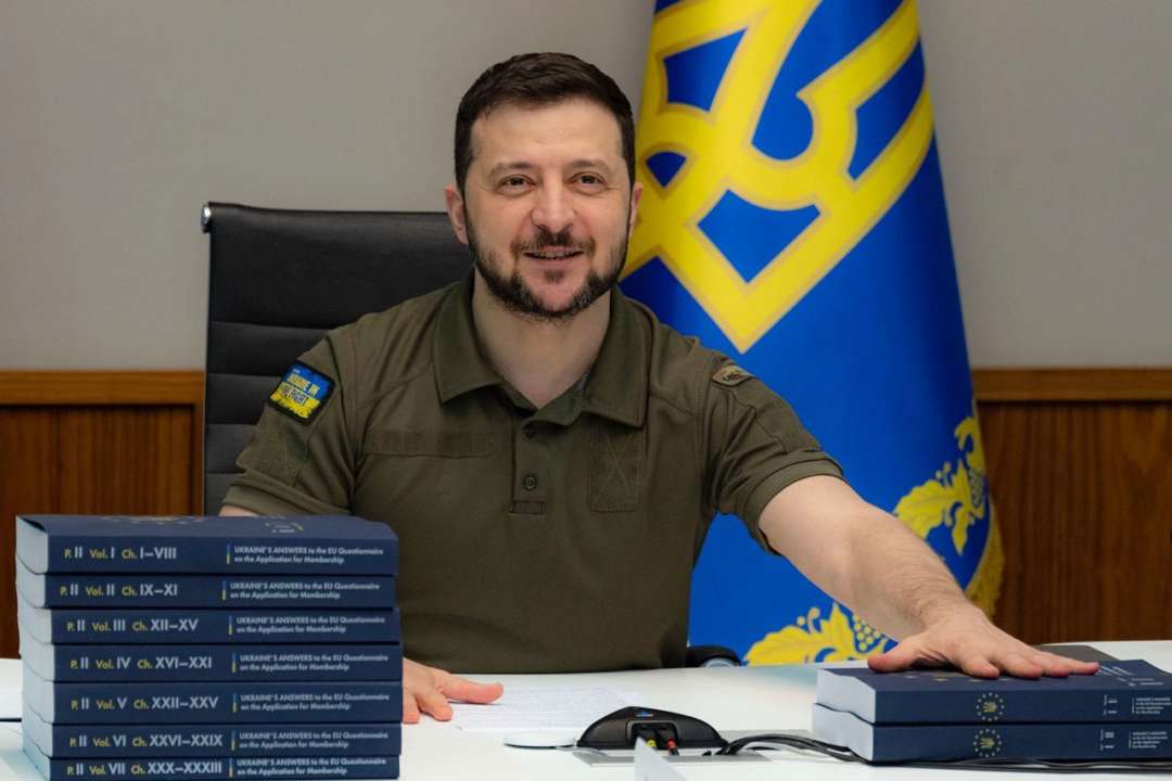 Украина заполнила финальную часть опросника ЕС/Фото: Zelenskiy / Official for Facebook Зеленский