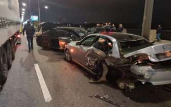 У Києві сталася аварія з 6 авто / Фото: ТСН У Києві сталася аварія з 6 авто / Фото: ТСН