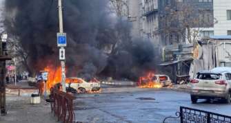 РФ обстріляла центр центр Херсону. Фото: Телеграм Тимошенка Херсон