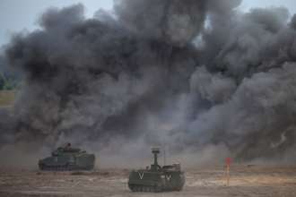 Фото: Getty Images/Автор: Sean Gallup ВСУ успішно випробували артсистему "Богдана"