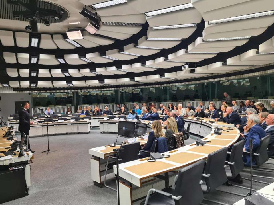 Представництво України при ЄС презентує оскароносний фільм "20 днів в Маріуполі" в Брюсселі / Фото: t.me/Ukraine_MFA Представництво України при ЄС презентує оскароносний фільм "20 днів в Маріуполі" в Брюсселі