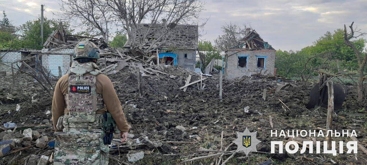 Наслідки атаки Донеччини 21 травня/Фото: Нацполіція Наслідки атаки Донеччини 21 травня/Фото: Нацполіція