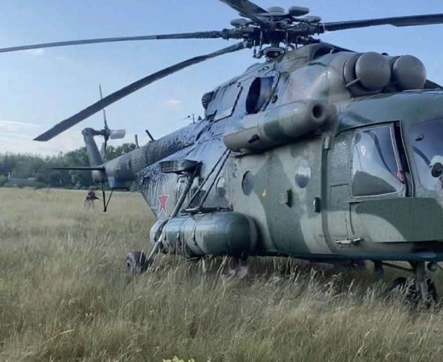 Появились новые детали операции по захвату российского вертолета/Фото: Facebook Российский вертолет Ми-8