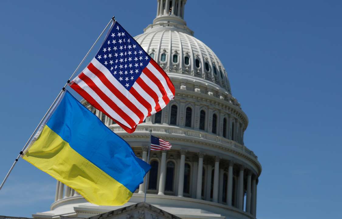 україна і сша прапори