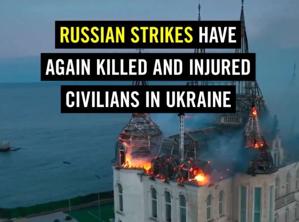 Свою заяву організація супроводила відео в соцмережі X із місць російського удару по Одесі 29 квітня