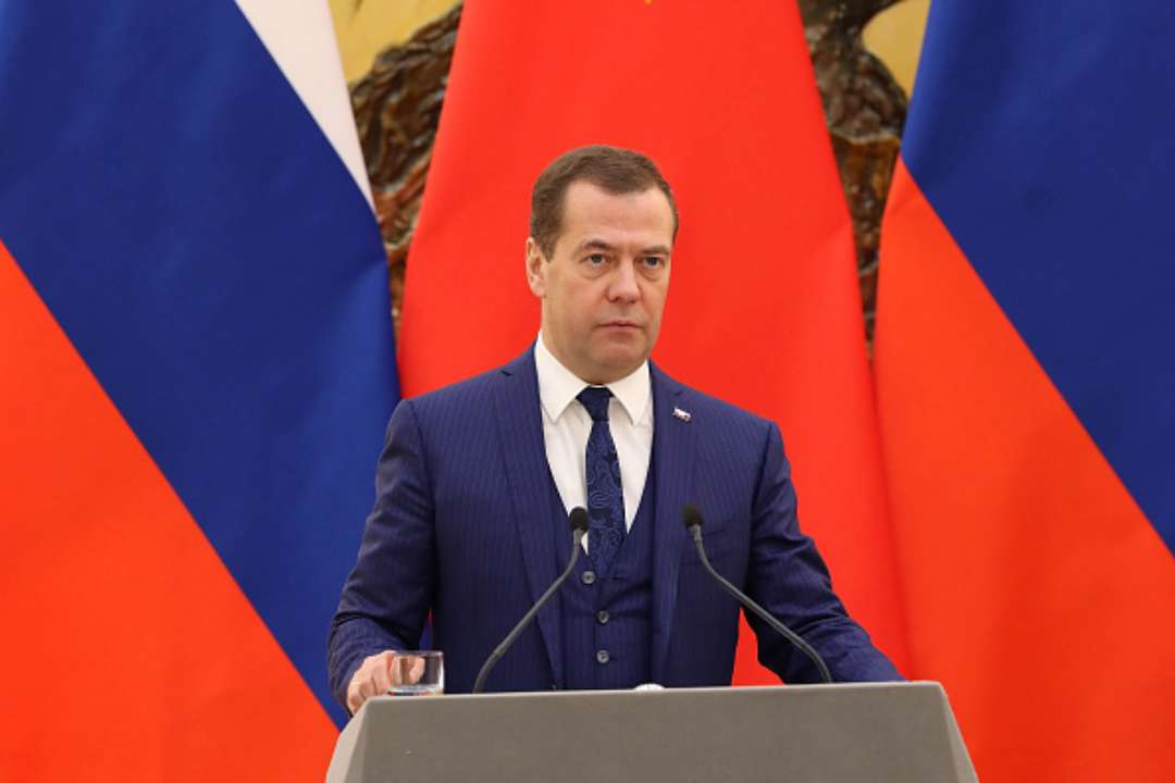 Медведєв назвав мету війни росії/Фото: Andrea Verdelli/Getty Images Росія хоче побудувати відкриту Євразію від Лісабона до Владивостока – Медведєв