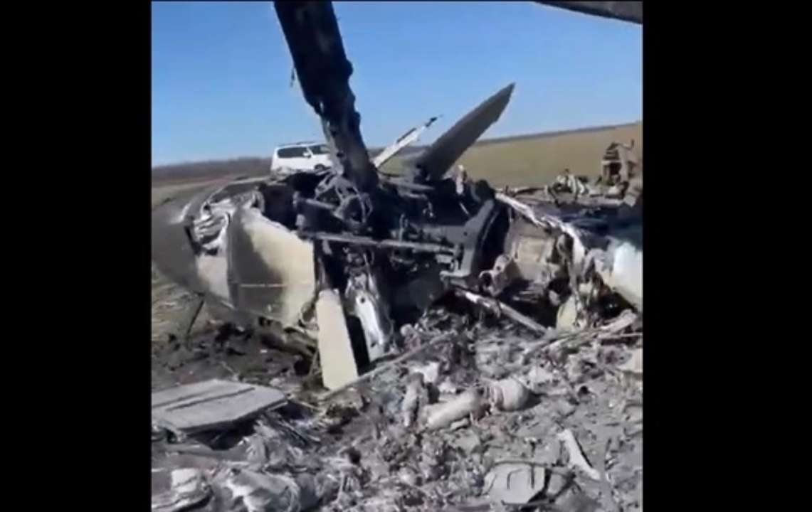ВСУ сбили очередной вражеский вертолет/Фото: кадр из видео вертолет